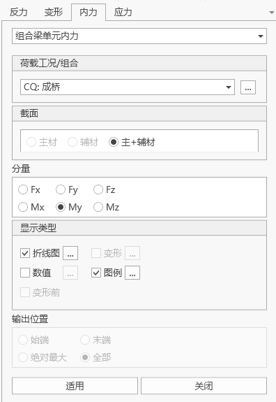 组合梁单元内力窗口操作 组合梁单元内力窗口操作 组合梁单元内力窗口操作 组合梁单元内力窗口操作